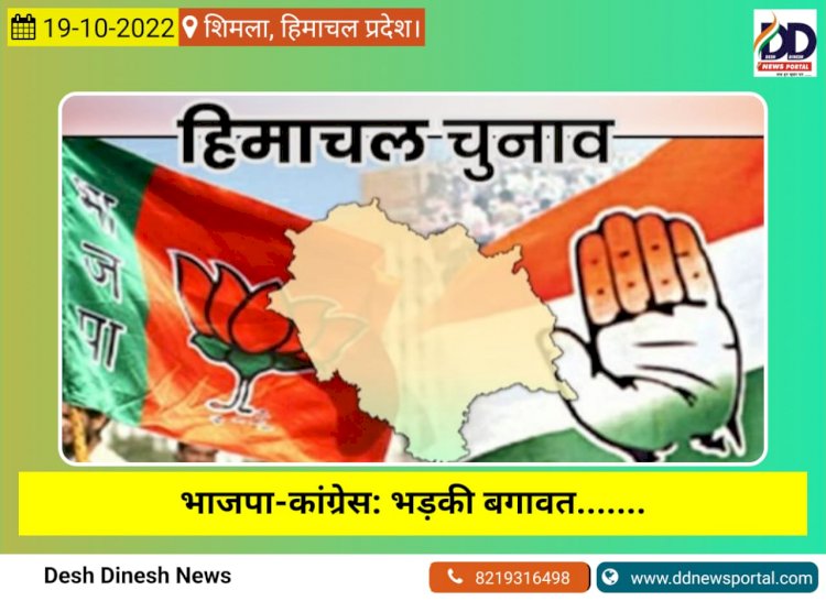 भाजपा-कांग्रेस: भड़की बगावत.......  19 अक्तूबर 2022- पाँवटा साहिब से आज का खबरनामा  ddnewsportal.com