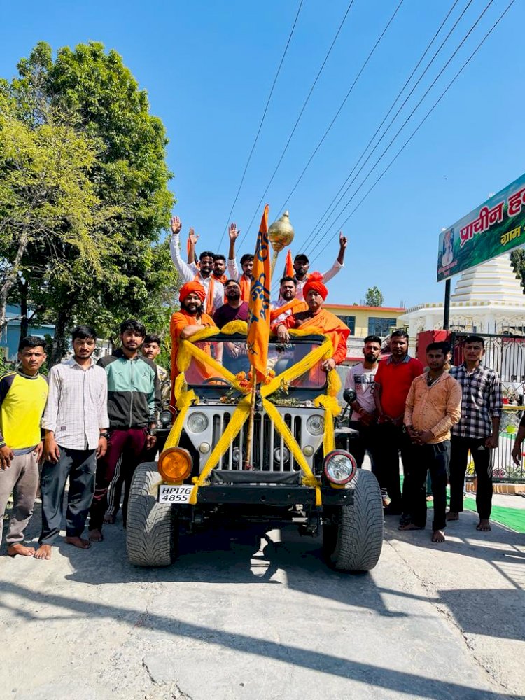 Paonta Sahib:  श्री हनुमान जी जन्मोत्सव पर भव्य शौर्य संचलन वाहन रैली  ddnewsportal.com