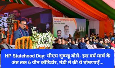 HP Statehood Day: सीएम सुक्खू बोले- इस वर्ष मार्च के अंत तक 6 ग्रीन कॉरिडोर, मंडी में की ये घोषणाएँ... ddnewsportal.com