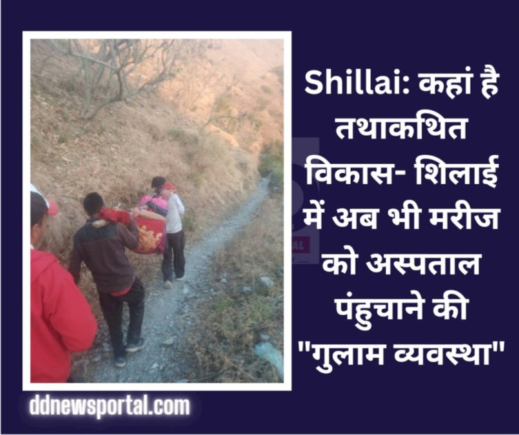 Shillai: कहां है तथाकथित विकास- शिलाई में अब भी मरीज को अस्पताल पंहुचाने की गुलाम व्यवस्था ddnewsportal.com