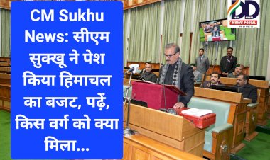 CM Sukhu News: सीएम सुक्खू ने पेश किया हिमाचल का बजट, पढ़ें, किस वर्ग को क्या मिला... ddnewsportal.com