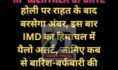 HP Weather Update: होली पर राहत के बाद बरसेगा अंबर, इस बार IMD का हिमाचल में यैलो अलर्ट  ddnewsportal.com