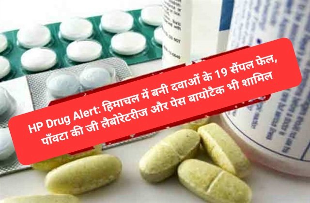 HP Drug Alert: हिमाचल में बनी दवाओं के 19 सैंपल फेल, पाँवटा की जी लैबोरेटरीज और...  ddnewsportal.com