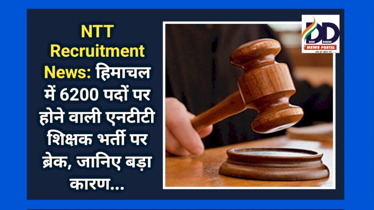 NTT Recruitment News: हिमाचल में 6200 पदों पर होने वाली एनटीटी शिक्षक भर्ती पर ब्रेक, जानिए बड़ा कारण... ddnewsportal.com