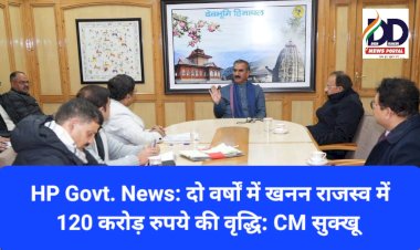 HP Govt. News: दो वर्षों में खनन राजस्व में 120 करोड़ रुपये की वृद्धि: CM सुक्खू  ddnewsportal.com