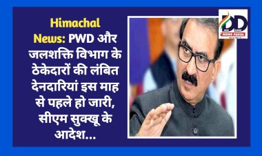 Himachal News: PWD और जलशक्ति विभाग के ठेकेदारों की लंबित देनदारियां इस माह से पहले हो जारी, सीएम सुक्‍खू के आदेश...  ddnewsportal.com