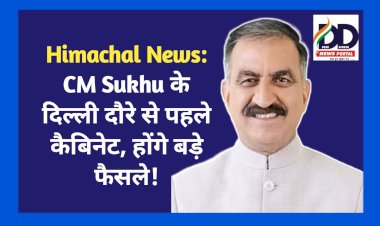 Himachal News: CM Sukhu के दिल्ली दौरे से पहले कैबिनेट, होंगे बड़े फैसले!  ddnewsportal.com