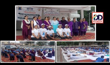 Paonta Sahib: आयुष विभाग ने रामलीला मैदान में करवाया योग, अंतर्राष्ट्रीय योग दिवस...  ddnewsportal.com