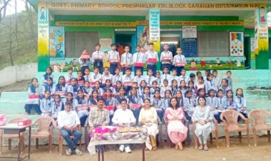 Sirmour: प्रेमनगर स्कूल के बच्चों को बांटे ट्रेक सूट, एस एल भट्टी ने दी सौगात ddnewsportal.com