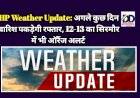 HP Weather Update: अगले कुछ दिन बारिश पकड़ेगी रफ्तार, 12-13 का सिरमौर में भी ऑरैंज अलर्ट ddnewsportal.com