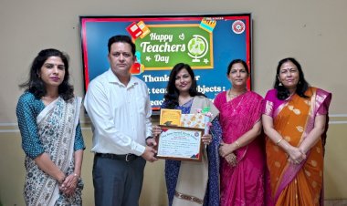 Paonta Sahib: द रोज़ ऑर्किड वर्ल्ड स्कूल में शिक्षक दिवस का जश्न, शिक्षिका अंशुल शर्मा को शिक्षा गौरव सम्मान  ddnewsportal.com