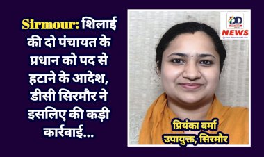 Sirmour: शिलाई की दो पंचायत के प्रधान को पद से हटाने के आदेश, डीसी सिरमौर ने इसलिए की कड़ी कार्रवाई...  ddnewsportal.com