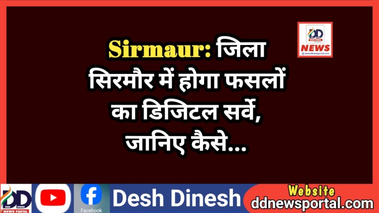 Sirmaur: जिला सिरमौर में होगा फसलों का डिजिटल सर्वे, जानिए कैसे... ddnewsportal.com